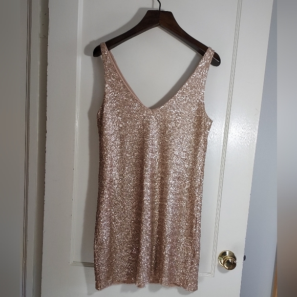 Sequined Trf Zara Dress, Sz M - Picture 1 of 5
